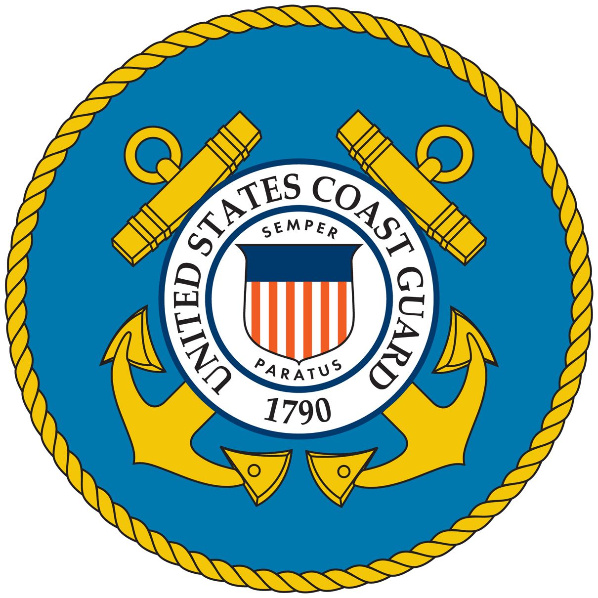 U.S. Coast Guard: This is an image of the United States Coast Guard logo.